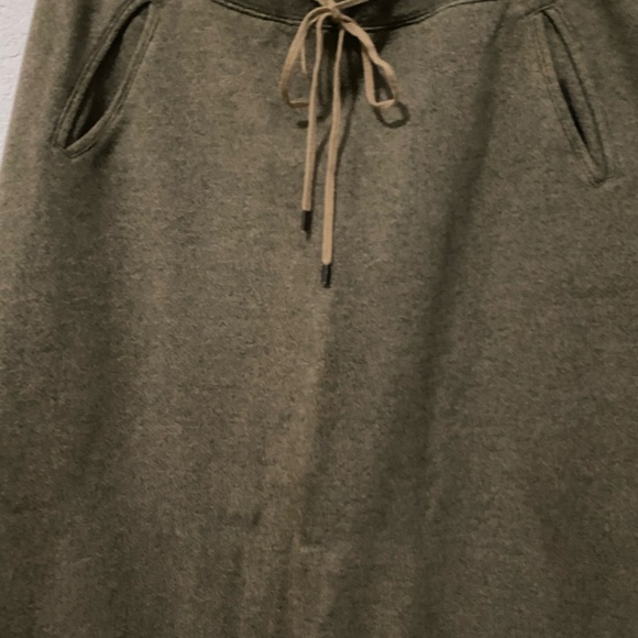 Lauren Ralph Lauren Heathered Olive Green Drawstring Waist Preppy Maxi Skirt M - Picture 6 of 14